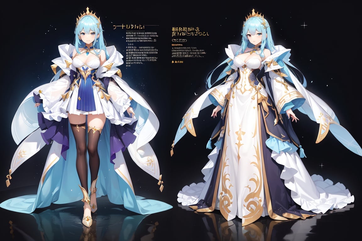 Image of Corona, Future of Hyperspace, Leader of the TImeless, Mistress to None (CHARACTERSHEET:1) (MULTIPLE VIEWS FULL BODY UPPER BODY REFERENCE SHEET:1),more_details:-1, more_details:0, more_details:0.5, more_details:1, more_details:1.5