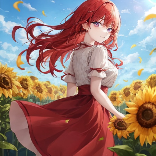 Image of Redhaired farmer woman